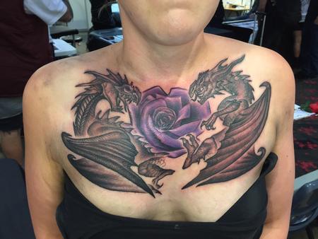 Tattoos - Dragons and a rose - 116215